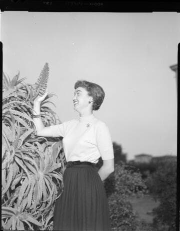 Girl in garden with 1 variant