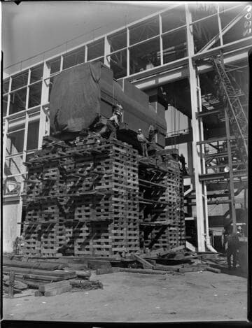 Moving condenser into steam plant