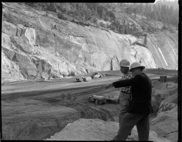 Construction at Mammoth Pool Dam